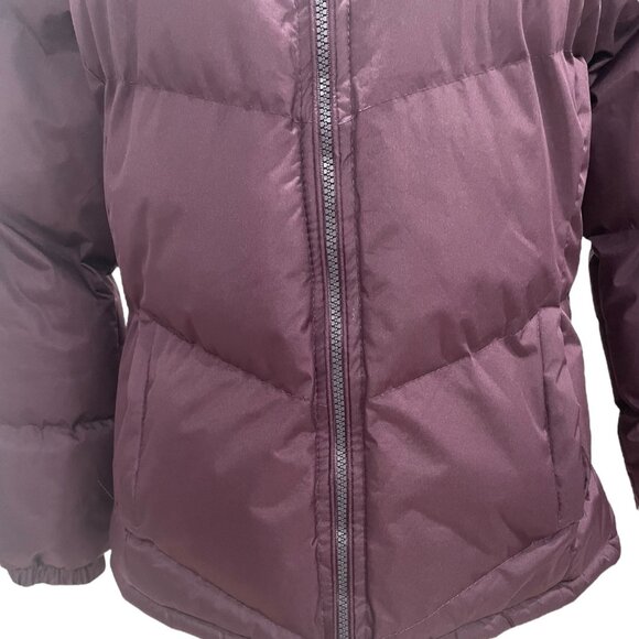 Franklin Allen Womens M Burgundy Puffer Jacket Light Quilted Winter Warm Cozy - Picture 8 of 10